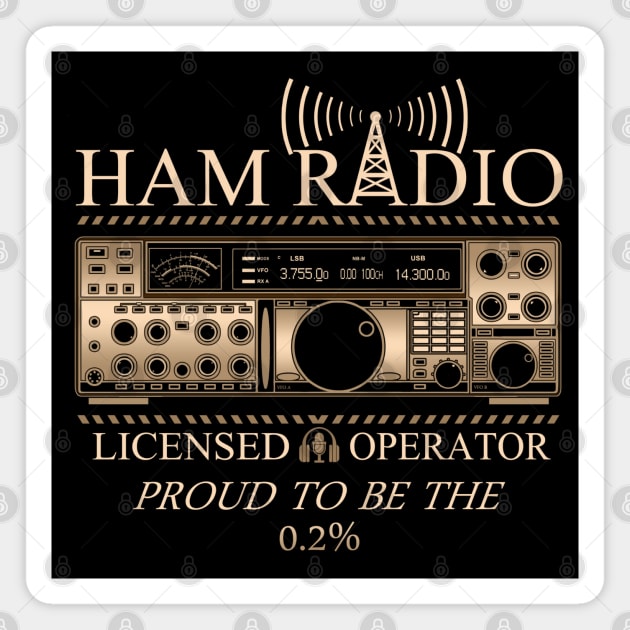 Ham Radio - Licensed Operator Magnet by amarth-drawing